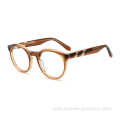 Female Wear High Quality Acetate Material Round Shape Glasses Eyewear